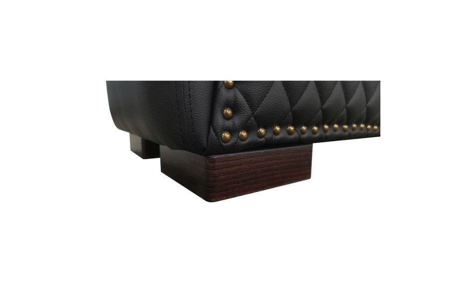Kama Sutra Chaise Love Lounge Studded and Quilted Black