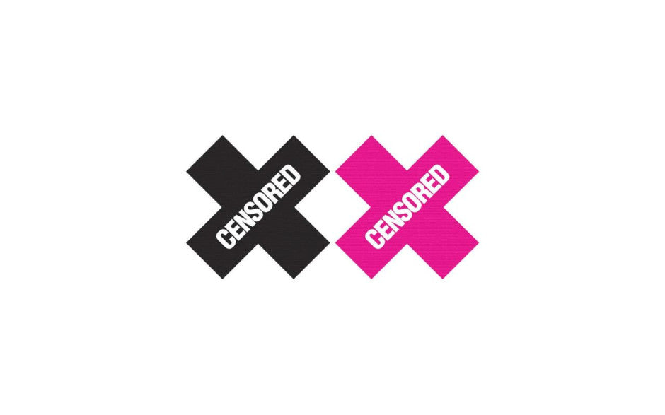 Censored Pasties - Black/Pink