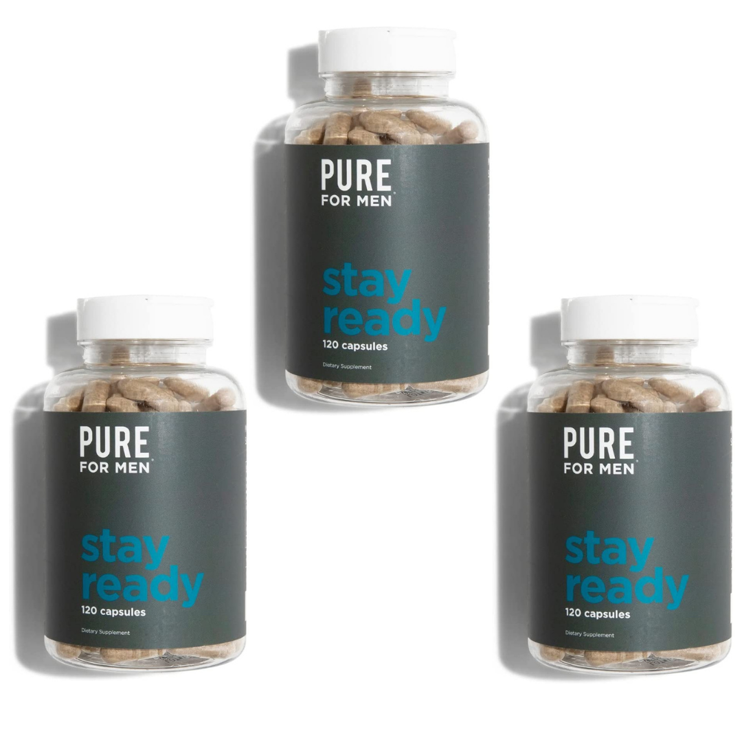 Pure for Men Stay Ready Fiber Supplement 120 Capsules X 3 (Shipping from Sydney)