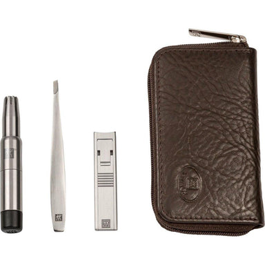 Zwilling Twinox Manicure Set Zip Fastener Case Neat's Leather 3pc (6536828125272)